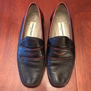 LORENZO BANFI Leather Slip On Loafers Shoes